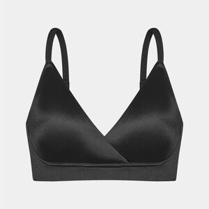 Knix Shimmer Stretch Bra Bralette Black Wireless Small S 32 band A B C NWT